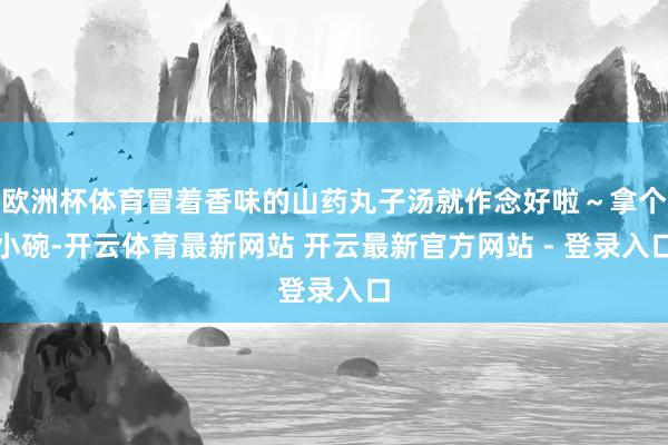 欧洲杯体育冒着香味的山药丸子汤就作念好啦～拿个小碗-开云体育最新网站 开云最新官方网站 - 登录入口