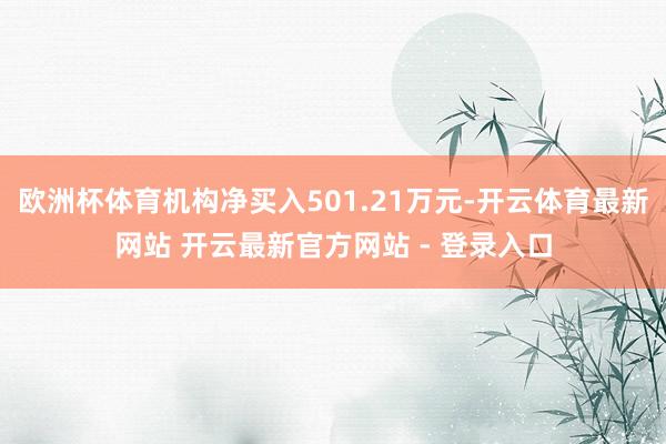 欧洲杯体育机构净买入501.21万元-开云体育最新网站 开云最新官方网站 - 登录入口