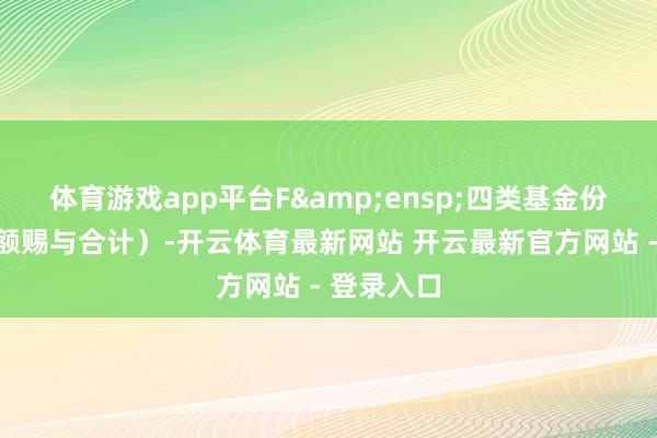 体育游戏app平台F&ensp;四类基金份额央求金额赐与合计）-开云体育最新网站 开云最新官方网站 - 登录入口